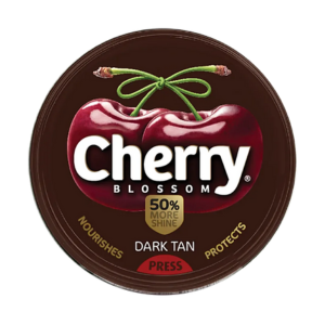 Cherry wax shoe polish dark tan 40g