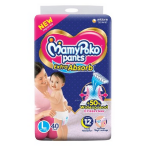 MamyPoko Pants Baby Diaper L-40 (Economy pack) MRP699